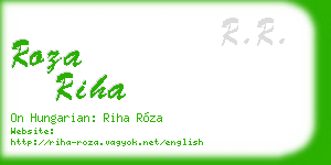 roza riha business card